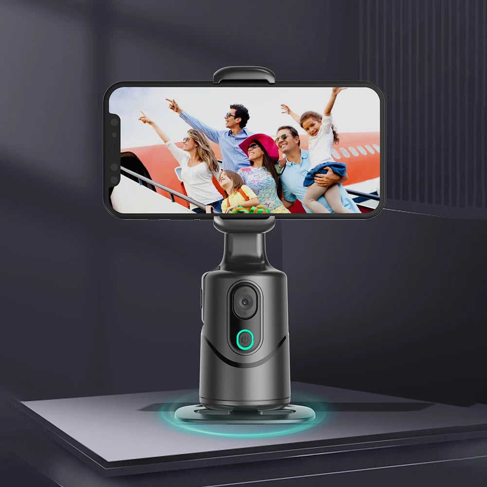 Auto Face Tracking Tripod 360° Rotation Auto Tracking Phone Holder Face Tracking Phone Tripod Holder for Tiktok Video Recording