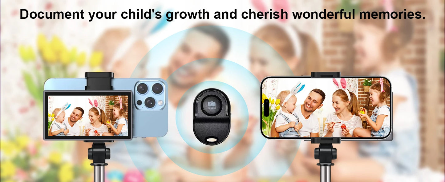 AHXJKA Wireless magnetic Vlog Iphone Selfie Monitor Screen Support Using Rear Camera for iPhone Selfie Vlog Live Stream TikTok