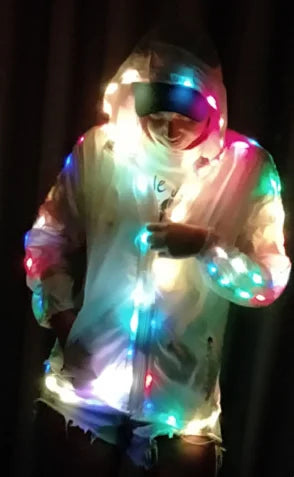 LED glowing clothes, Halloween colorful glowing jackets